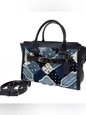 Coach Swagger in Canyon Quilt Denim Patchwork